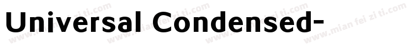 Universal Condensed字体转换